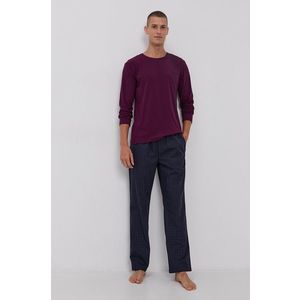 Pyžamo Boss pánske, fialová farba, vzorované vyobraziť