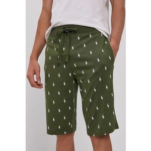 Pyžamové šortky Polo Ralph Lauren pánske, zelená farba, vzorované vyobraziť