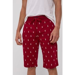 Pyžamové šortky Polo Ralph Lauren pánske, červená farba, vzorované vyobraziť