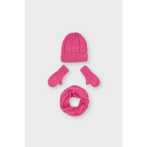 Čiapka, šál a rukavice Mayoral ružová farba vyobraziť