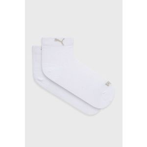 Ponožky Puma (2-pack) 907956 dámske, biela farba vyobraziť