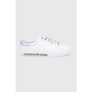 Tenisky Calvin Klein Jeans biela farba vyobraziť