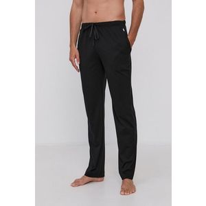 Pyžamové nohavice Polo Ralph Lauren pánske, čierna farba, jednofarebné vyobraziť