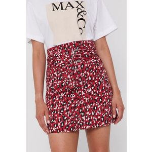 Sukňa MAX&Co. červená farba, mini, rovná vyobraziť