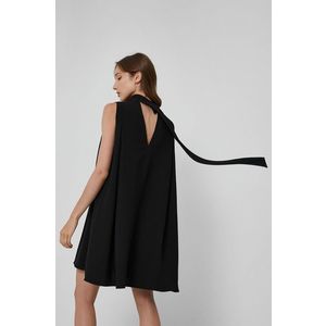 Šaty Victoria Victoria Beckham čierna farba, mini, oversize vyobraziť