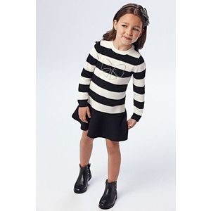 Dievčenské šaty Mayoral čierna farba, mini, áčkový strih vyobraziť