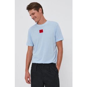 Bavlnené tričko Hugo jednofarebné vyobraziť