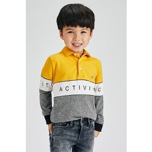 Detské polo tričko Mayoral žltá farba, vzorované vyobraziť