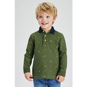 Detské polo tričko Mayoral zelená farba, vzorované vyobraziť