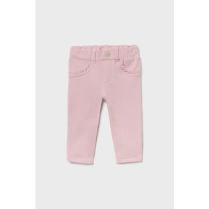 Detské nohavice Mayoral ružová farba, jednofarebné vyobraziť