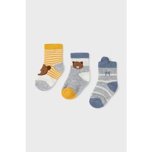 Detské ponožky Mayoral Newborn (3-Pack) šedá farba vyobraziť