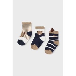 Detské ponožky Mayoral Newborn (3-Pack) hnedá farba vyobraziť