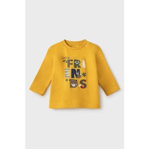 Detské tričko s dlhým rukávom Mayoral žltá farba, s potlačou vyobraziť