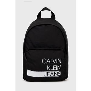 Ruksak Calvin Klein Jeans čierna farba, veľký, s potlačou vyobraziť