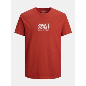 Červené tričko s potlačou na chrbte Jack & Jones Pol vyobraziť