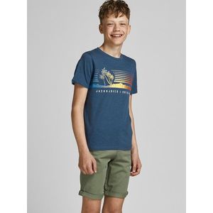 Modré chlapčenské tričko s potlačou Jack & Jones Laguna vyobraziť