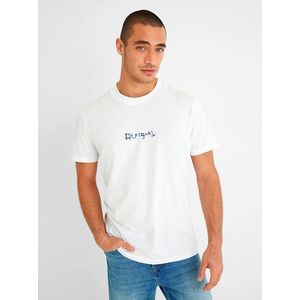 Biele pánske tričko Desigual Surf Collage vyobraziť
