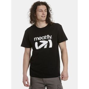 Čierne pánske tričko s potlačou Meatfly Podium vyobraziť