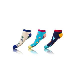 Zábavné nízké crazy ponožky unisex v setu 3 páry - modrá - světle modrá - černá Bellinda vyobraziť