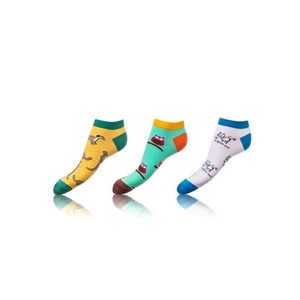 Zábavné nízké crazy ponožky unisex v setu 3 páry - žlutá - zelená - bílá Bellinda vyobraziť