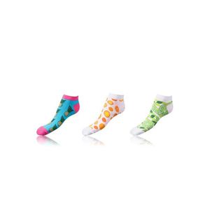 Zábavné nízké crazy ponožky unisex v setu 3 páry - světle modrá - bílá - světle zelená Bellinda vyobraziť