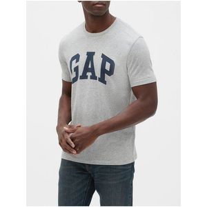 Šedé pánske tričko GAP logo vyobraziť