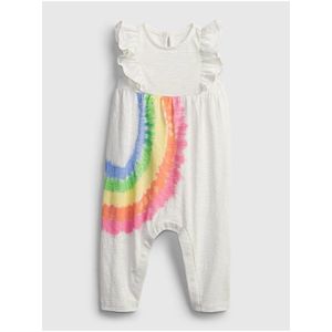 Baby overal rainbow one-piece Biela vyobraziť