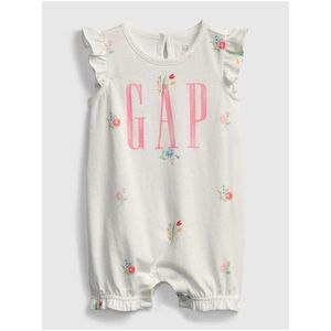 Baby body GAP Logo shorty Biela vyobraziť