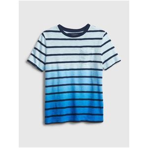 Detské tričko stripe dip-dye t-shirt Modrá vyobraziť