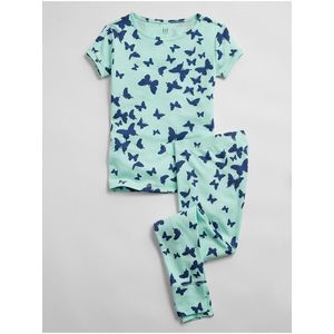 Detské pyžamo butterfly organic cotton pj set Zelená vyobraziť