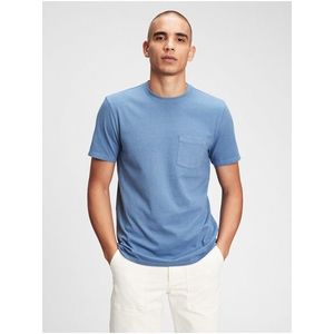 Tričko organic cotton pocket t-shirt Modrá vyobraziť