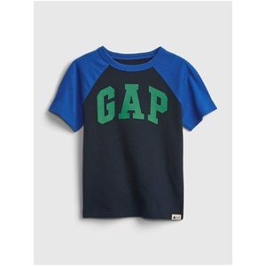 Detské tričko GAP Logo organic mix and match t-shirt Modrá vyobraziť