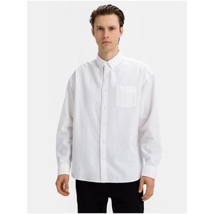 Košeľa oxford big shirt Biela vyobraziť