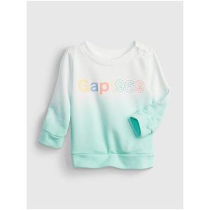 Baby mikina GAP Logo ombre crewneck sweatshirt Modrá vyobraziť