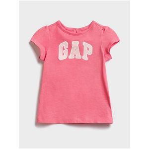 Baby šaty GAP Logo dress Ružová vyobraziť