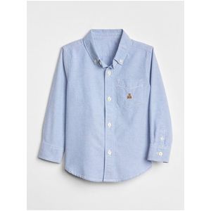 Detská košeľa oxford button-down Modrá vyobraziť