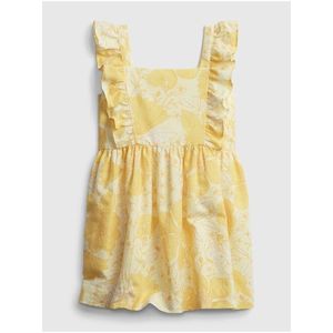Detské šaty floral apron dress Žltá vyobraziť