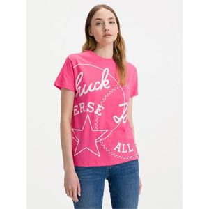 Tričká s krátkym rukávom pre ženy Converse - ružová vyobraziť