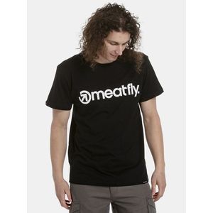 Čierne pánske tričko s potlačou Meatfly Logo vyobraziť