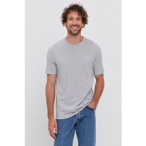 Bavlnené tričko Armani Exchange šedá farba, s potlačou vyobraziť