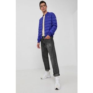 Páperová bunda bomber Tommy Jeans pánska, tmavomodrá farba, zimná vyobraziť