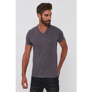 Bavlnené tričko Pepe Jeans Wilfrid šedá farba, jednofarebné vyobraziť