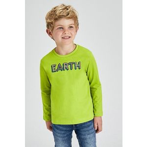 Detské tričko s dlhým rukávom Mayoral zelená farba, s potlačou vyobraziť