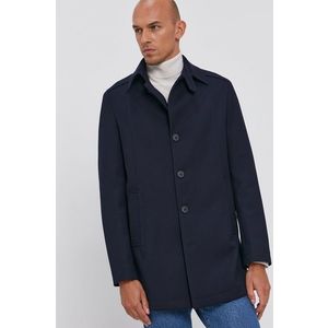 Kabát Selected Homme pánsky, tmavomodrá farba, prechodný vyobraziť