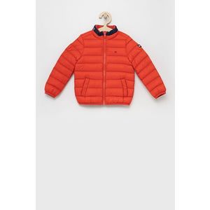Detská páperová bunda Tommy Hilfiger červená farba vyobraziť