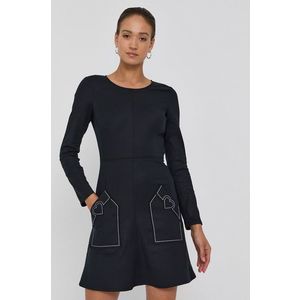 Šaty Love Moschino čierna farba, mini, áčkový strih vyobraziť
