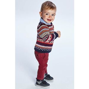 Detské nohavice Mayoral bordová farba, jednofarebné vyobraziť