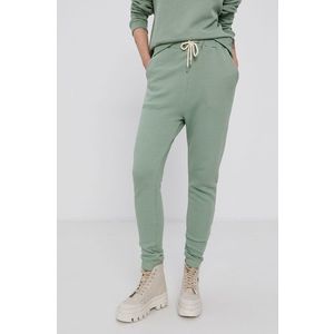 Nohavice John Frank dámske, zelená farba, jednofarebné vyobraziť