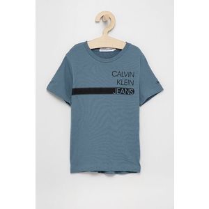 Detské bavlnené tričko Calvin Klein Jeans s potlačou vyobraziť