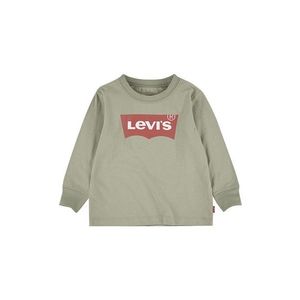 Detské tričko s dlhým rukávom Levi's béžová farba, s potlačou vyobraziť